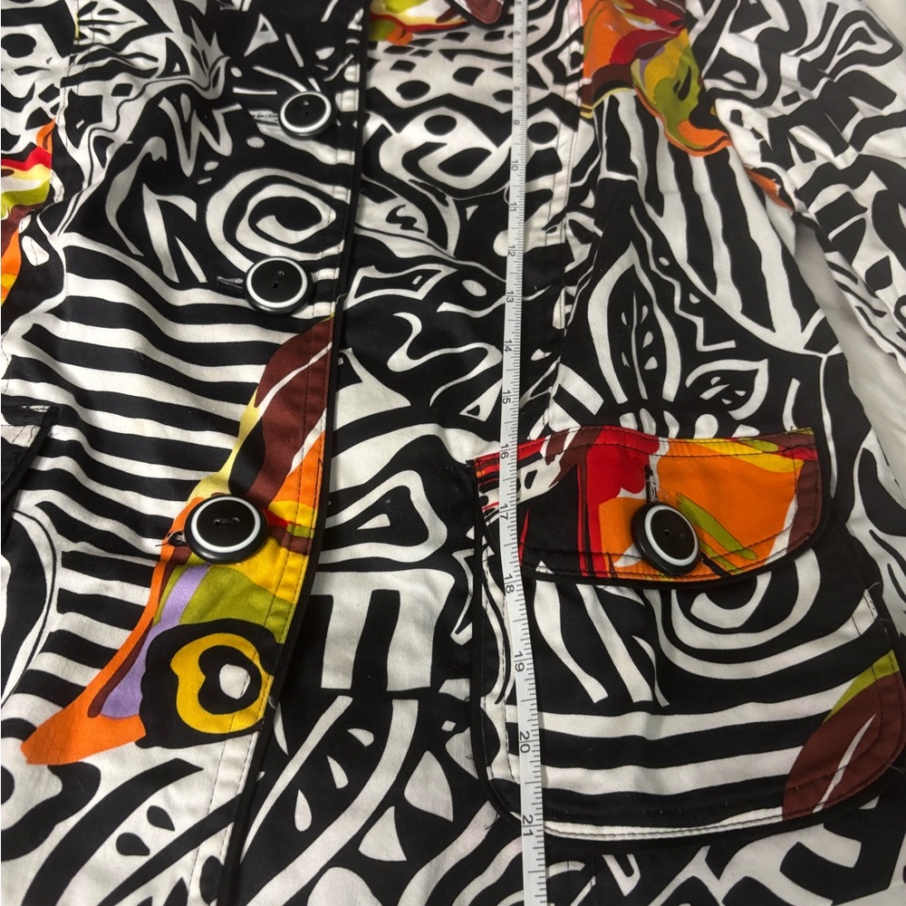 Abstract Patterned Women's Blazer - image 7